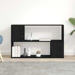 Étagère vidaXL Chêne Noir 100x24x63 cm en bois d'ingénierie