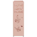 vidaXL Porte-parapluie Rose 15 5 x 15 5 x 49 cm Métal