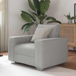 vidaXL Canapé avec coussin Gris nuage 100 x 77 x 82 cm tissu