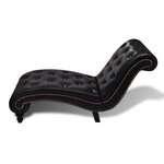 vidaXL Chaise longue Marron Similicuir