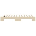 vidaXL Lit de jour avec lit gigogne crème 80x200 cm tissu