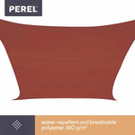 Perel Voile d'ombrage carrée 3 6 m terre cuite