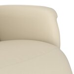 vidaXL Fauteuil inclinable avec repose-pieds crème similicuir