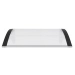vidaXL Auvent de porte Noir et transparent 100x75 cm Polycarbonate