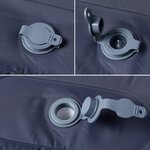 vidaXL Matelas de camping autogonflant avec oreiller 1 personne gris