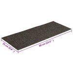 vidaXL Tapis d'escalier autocollants 30 pièces 60 x 25 cm Anthracite Rectangulaire