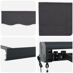 vidaXL Store Rétractable Automatique Anthracite 500x300 cm