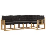 vidaXL Ensemble de canapés d'extérieur 5 pc Blanc et noir