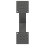 vidaXL Pieds de table basse en forme de X  2 pièces  anthracite  50 x (30-31) cm  acier