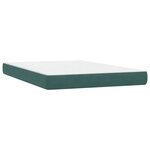 vidaXL Sommier à lattes de lit et matelas et LED vert foncé 160x220cm velours