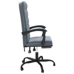vidaXL Fauteuil inclinable de bureau Gris foncé Velours