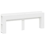 vidaXL Cabinet de Tête de Lit avec stockage Blanc Bois d'ingénierie