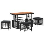 vidaXL Ensemble de salle à manger pour jardin 4 pc Noir et gris