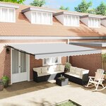 vidaXL Auvent Anthracite 5 × 3 5 m Métal