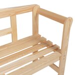 Banc d'extérieur vidaXL 119x76x44 cm en bois de pin massif
