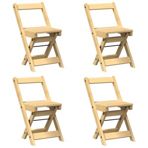 vidaXL Chaises à manger pliables lot de 4 Corona bois massif de pin