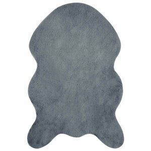vidaXL Tapis en Fourrure Synthétique de Lapin Olite Anthracite
