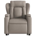 vidaXL Fauteuil inclinable taupe tissu