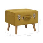 Tabouret de rangement 40 cm jaune moutarde velours 02_0010821