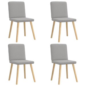 vidaXL Chaises à manger lot de 4 gris nuage tissu