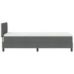vidaXL Lit à ressorts avec tête de lit Gris foncé 80 x 200 cm tissu
