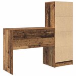 vidaXL Bureau avec tiroir avec étagère avec stockage 2 Pièces Bois ancien