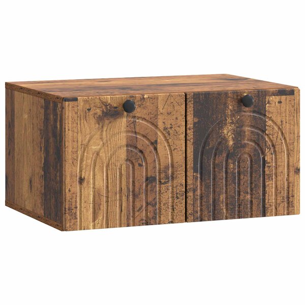 vidaXL Meuble TV mural Bois ancien 59 5 x 41 x 30 cm Bois d'ingénierie