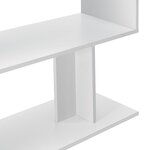 Bureau gigogne design avec partie étagère bureau de coin extension panneau de particules mélaminé 77 x 120 x 50 cm blanc 03_0004707