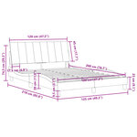 vidaXL Cadre de lit sans matelas gris clair 120x200 cm velours