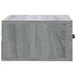 vidaXL Tables de chevet murales 2 Pièces Sonoma gris 35x35x20 cm