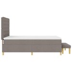 vidaXL Lit à ressorts avec tête de lit Taupe 190 x 140 cm tissu
