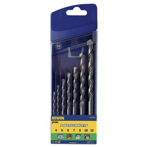 Set de 7 forets de maçonnerie 4/5/6/7/8/10/12 mm 10501893 irwin