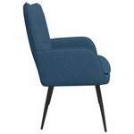 vidaXL Sofa 2 places Bleu 115 x 61 x 87 cm Tissu