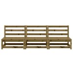 vidaXL Canapés de jardin sans accoudoirs 3 Pièces bois de pin imprégné