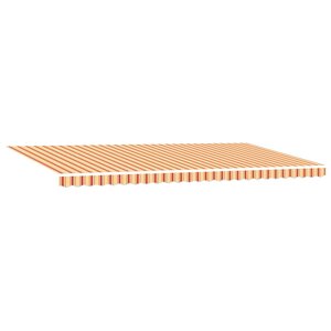 vidaXL Auvent Rétractable jaune et orange 600 ×350 cm tissu