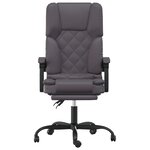 Fauteuil de massage inclinable de bureau informatique étude similicuir gris 02_0025406