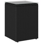 vidaXL Table d'appoint Noir polyrotin