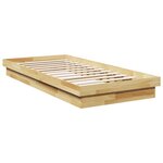 vidaXL Cadre de lit sans matelas 100x200 cm bois massif de chêne