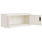 vidaXL Classeur blanc 90x40x130 cm acier