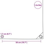 vidaXL Bâche de protection 650 g/m² 1 5x10 m Noir