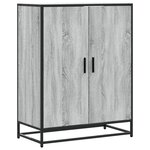 vidaXL Meuble à chaussures sonoma gris bois d'ingénierie et métal