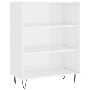 vidaXL Bibliothèque blanc brillant 69 5x32 5x90 cm bois d'ingénierie