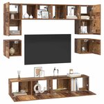 vidaXL Ensemble meuble TV 8 Pièces Bois Ancien Bois d'ingénierie