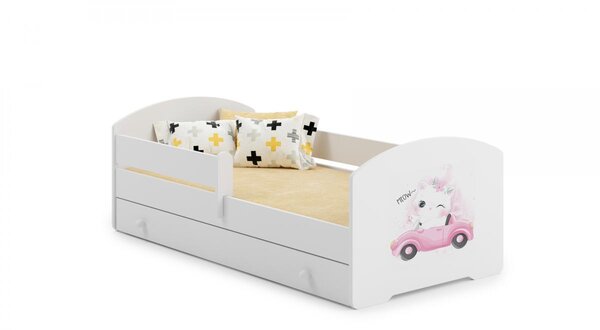Lit enfant LUK BAR  + gigogne  160x80 Chat avec matelas