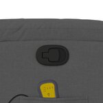 vidaXL Fauteuil de massage inclinable gris foncé tissu