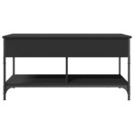 vidaXL Table basse noir 100x50x50 cm bois d'ingénierie et métal
