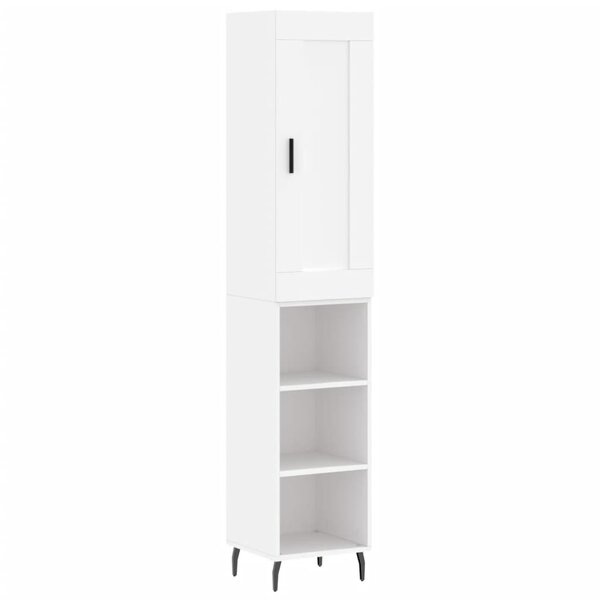 vidaXL Buffet haut Blanc 34 5x34x180 cm Bois d'ingénierie