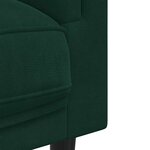 vidaXL Fauteuil avec coussin vert foncé velours