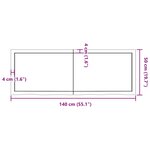 vidaXL Dessus de table marron clair bois chêne massif traité