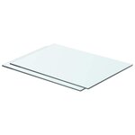 vidaXL Panneaux d'étagère 2 Pièces Verre Transparent 50 x 30 cm